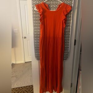 Universal Thred Orange Maxi Dress Size XS